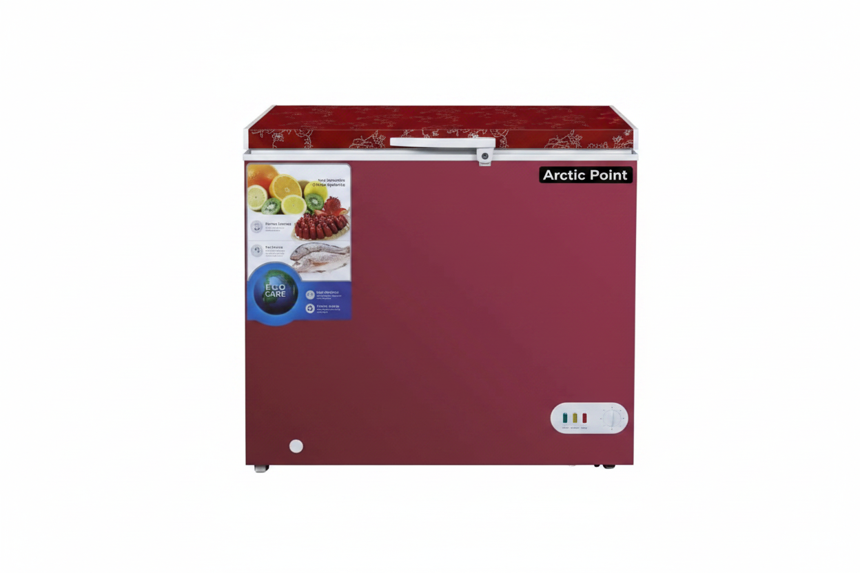 Arctic Point 200L Date Red Chest Freezer