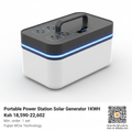 Portable power station solar generator 1KWH white and grey design