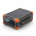 Solar portable power station 100000mAh with solar panels and multiple charging ports