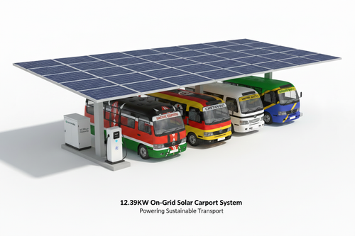 Solar Carport with East African Matatus