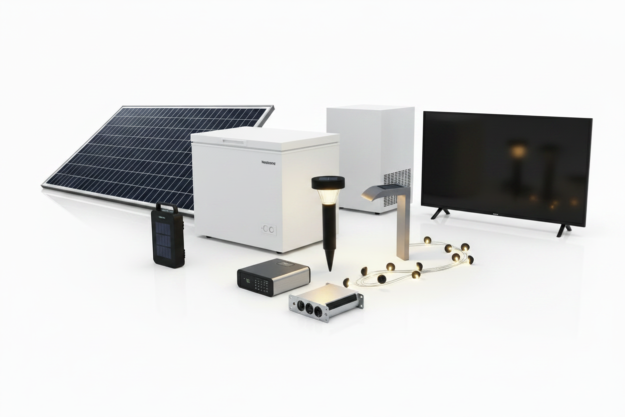 Solar Products Collection with Power Bank & TV